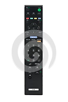 Tv remote controller, remote control device, isolated white background. No band remote control.