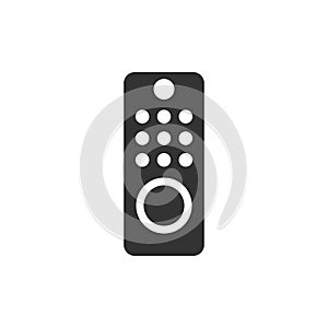 Tv remote icon in flat style. Television sign vector illustration on white isolated background. Broadcast business concept