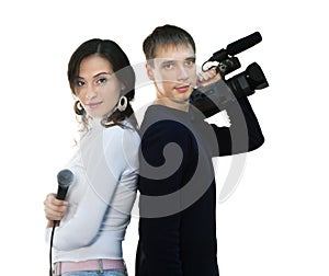 TV reporter and teleoperator