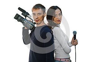 TV reporter and teleoperator