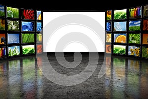 Tv screeen with images