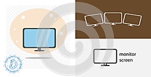 Tv screen isolated icon. Appliances design element