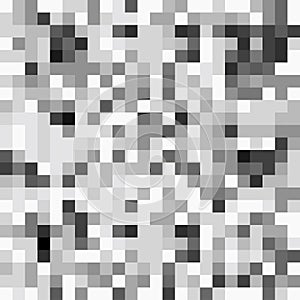 TV screen noise pixel glitch seamless pattern texture background vector illustration.