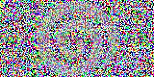 TV screen noise pixel glitch texture background vector illustration.