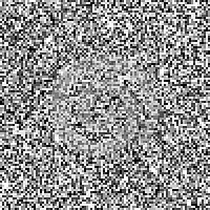 TV screen noise pixel glitch texture background vector illustration.