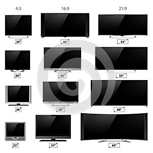 TV screens vector illustration