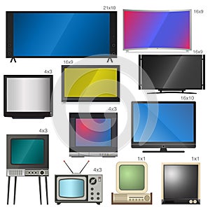 TV screens vector illustration