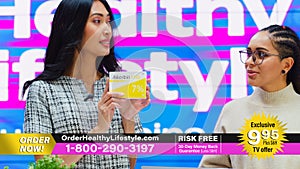 TV Show Product Infomercial: Asian Professional Picks Up Presents Package with Health Care Medical