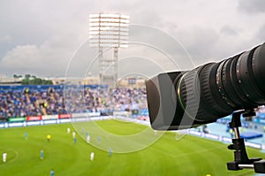 TV at the soccer.