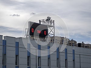 TV at the soccer. Football Match Camera