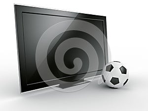 TV with soccerball photo