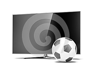 TV with a soccerball
