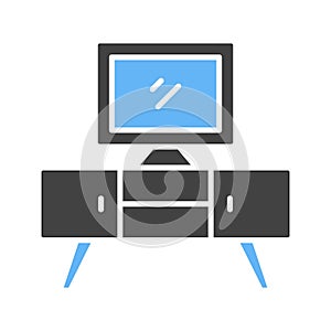 TV Stand Icon Image.