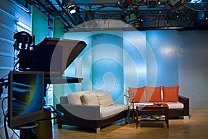 TV studio and lights photo