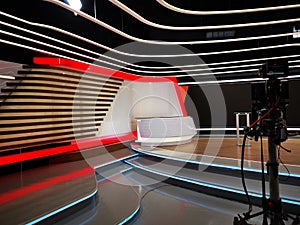 TV Studio live broadcasting recording