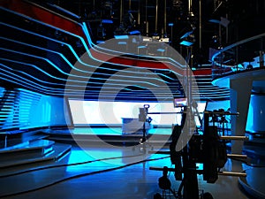 TV Studio live broadcasting recording