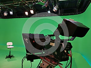 TV studio with specific devices - camcorder