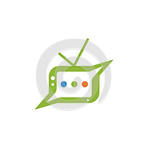 tv talk show logo icon vector illustration