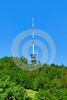 TV telecommunication tower, Bantiger mountain, Switzerland