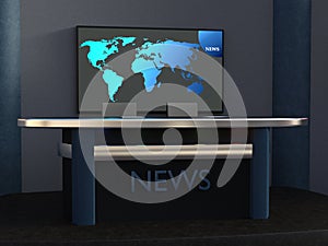 TV Television News Set Background