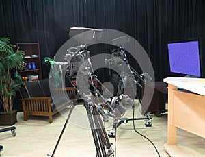 TV television video Studio with Cameras