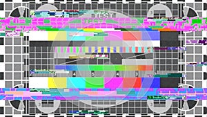 TV test pattern glitch bad