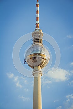 The TV Tower of Berlin that located on the Alexanderplatz