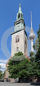 TV Tower Berlin Marienkirche Church photo