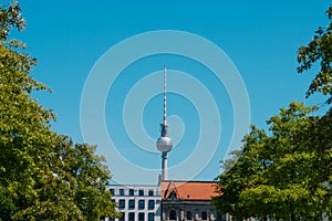 TV Tower Fernsehturm in Berlin City