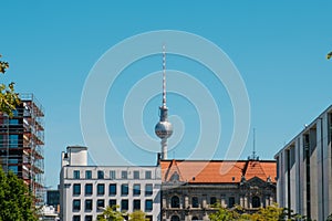 TV Tower Fernsehturm in Berlin City