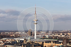 Tv tower of hamburg germany