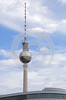 The TV Tower located on the Alexanderplatz in Berlin, Germany