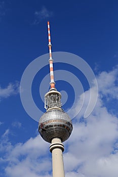 The TV Tower located on the Alexanderplatz in Berlin, Germany