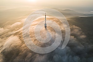 TV tower in Matra, hungary