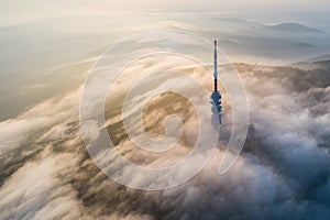 TV tower in Matra, hungary