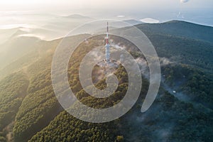TV tower in Matra, hungary
