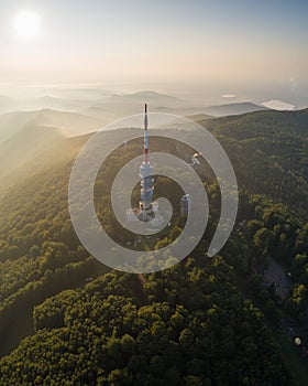 TV tower in Matra, hungary
