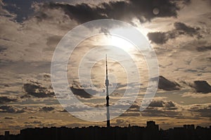 TV tower Ostankino in Moscow.