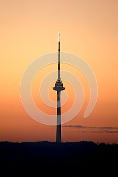 Tv tower silhouette