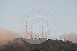A TV transmitting tower