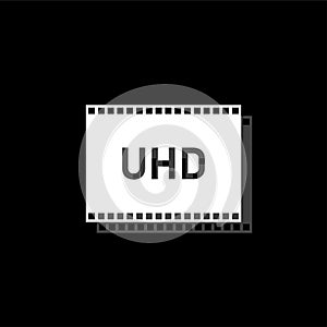 TV Ultra HD icon flat