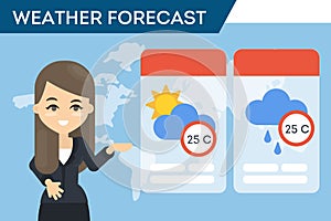 TV weather forecast.