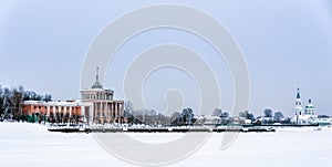 Tver River Station Winter Panorama