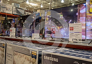 TVs on Display at Costco