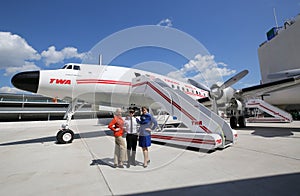 TWA Hotel employees wear vintage uniform at newly opened hotel at the landmark TWA Flight Center building designed by Eero Saarine