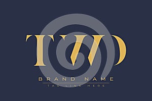 TWD abstract letter logo design