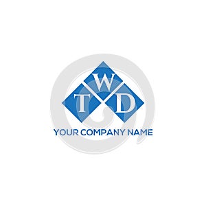 TWD letter logo design on white background. TWD creative initials letter logo concept. TWD letter design photo