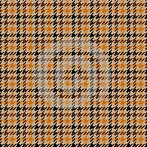 Tweed brown houndstooth seamless pattern
