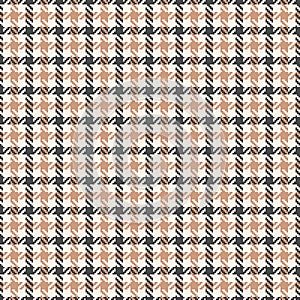 Tweed pattern. Seamless grey and beige textured hounds tooth check plaid graphic background art for jacket, coat, skirt.