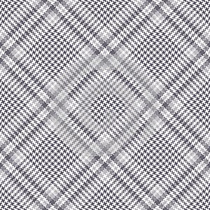 Tweed pattern. Seamless grey and white textured hounds tooth check plaid graphic background pixel art for jacket, coat, skirt.